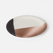 Geometrischer abstrakter Farbblock Pappteller (Schrägansicht)