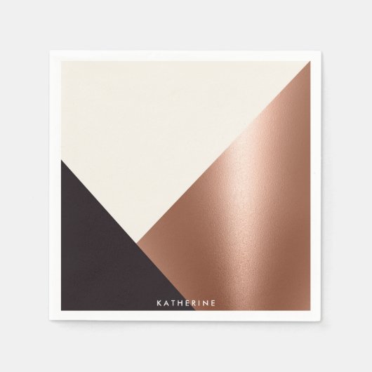 Geometrischer Abstrakter Farbblock Serviette (Vorderseite)