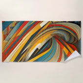 Geometrischer Abstrakter Futurismus Strandtuch (Vorderseite)