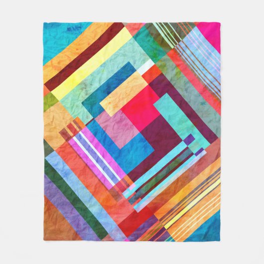Geometrischer abstrakter, grafischer Hintergrund. Fleecedecke (Vorderseite)