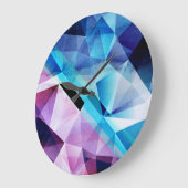 Geometrischer Abstrakter Hintergrund Große Wanduhr (Winkel)