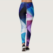 Geometrischer Abstrakter Hintergrund Leggings (Rückseite)