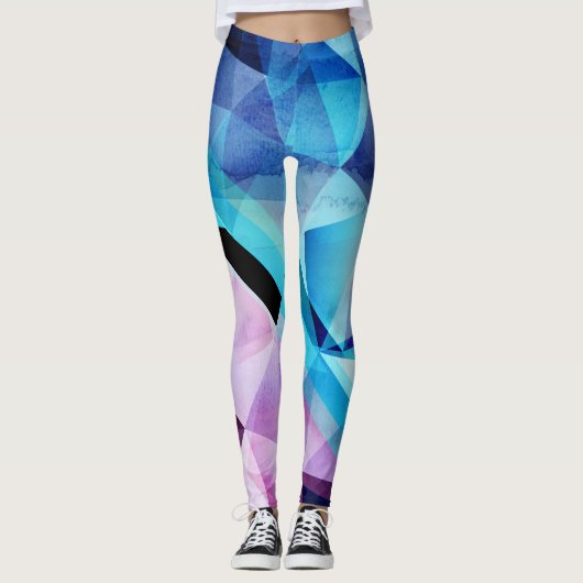 Geometrischer Abstrakter Hintergrund Leggings (Vorderseite)