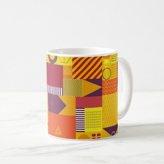 geometrischer abstrakter Hintergrund, Vintag krank Kaffeetasse (VorderseiteRechts)
