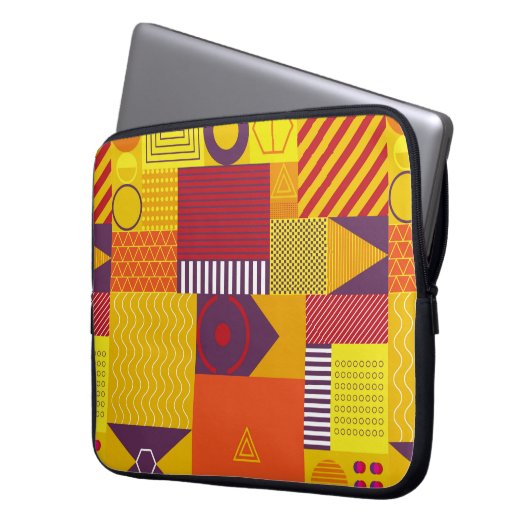 geometrischer abstrakter Hintergrund, Vintag krank Laptopschutzhülle (Vorderseite Links)