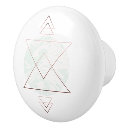 Geometrischer abstrakter Kunst-Entwurf Keramikknauf (Rechts)