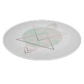 Geometrischer abstrakter Kunst-Entwurf Schneidebrett (Ecke)