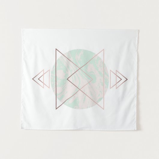 Geometrischer abstrakter Kunst-Entwurf Wandteppich (Vorderseite (Horizontal))