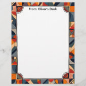 Geometrischer Abstrakter Rahmen Briefbogen (Vorderseite)