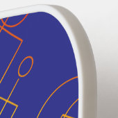 Geometrischer Abstrakter Regenbogenfarben Lila Hin Pickleball Schläger (Linke Seite)