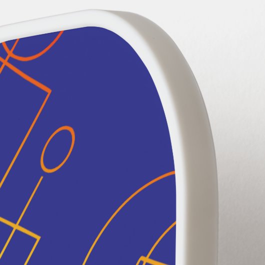 Geometrischer Abstrakter Regenbogenfarben Lila Hin Pickleball Schläger (Linke Seite)