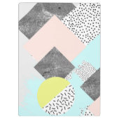 Geometrischer abstrakter Scandi Entwurf Klemmbrett (Rückseite)
