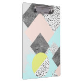 Geometrischer abstrakter Scandi Entwurf Klemmbrett (Rechts)