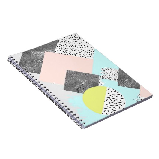 Geometrischer abstrakter Scandi Entwurf Notizblock (Rechte Seite)