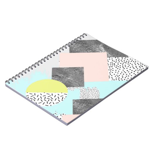 Geometrischer abstrakter Scandi Entwurf Notizblock (Linke Seite)