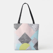 Geometrischer abstrakter Scandi Entwurf Tasche (Rückseite)