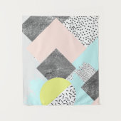 Geometrischer abstrakter Scandi Entwurf Wandteppich (Vorderseite)