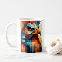 Geometrischer Adler Abstract Pop Art Retro Kaffeeb Kaffeetasse