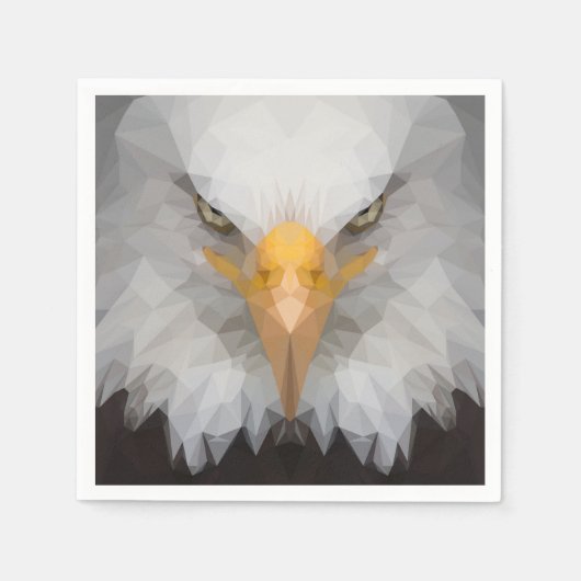 Geometrischer Adler Serviette (Vorderseite)