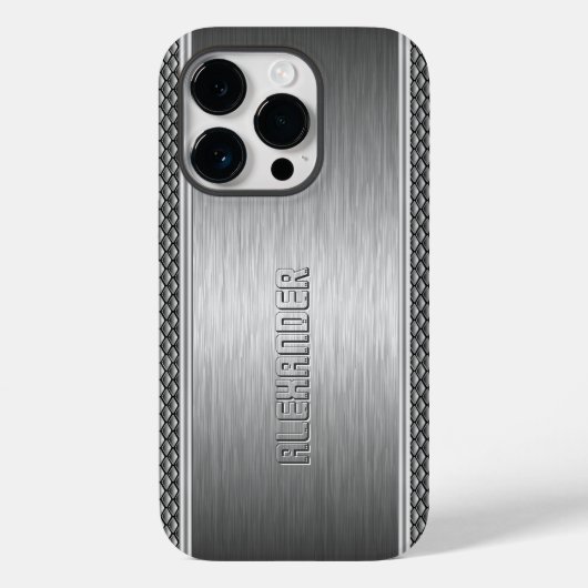 Geometrischer Akzent aus Aluminium, metallisch geb Case-Mate iPhone Hülle (Rückseite)