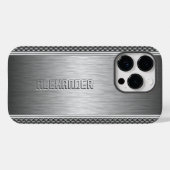 Geometrischer Akzent aus Aluminium, metallisch geb Case-Mate iPhone Hülle (Rückseite (Horizontal))