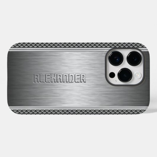 Geometrischer Akzent aus Aluminium, metallisch geb Case-Mate iPhone Hülle (Rückseite (Horizontal))