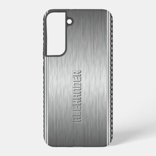 Geometrischer Akzent aus Aluminium, metallisch geb Samsung Galaxy Hülle (Rückseite)