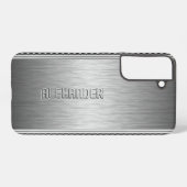 Geometrischer Akzent aus Aluminium, metallisch geb Samsung Galaxy Hülle (Rückseite (Horizontal))