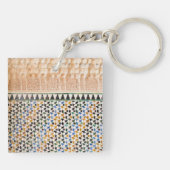 Geometrischer Arabesque-Muster-Schlüsselanhänger Schlüsselanhänger (Rückseite)