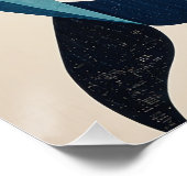 Geometrischer Azure Sprung Poster (Ecke)