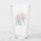 Geometrischer Bär Glas (Rückseite)