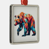 Geometrischer Bär Ornament Aus Metall (Rechts)