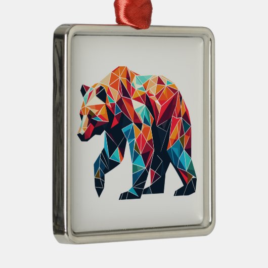 Geometrischer Bär Ornament Aus Metall (Rechts)