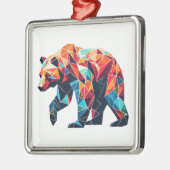 Geometrischer Bär Ornament Aus Metall (Links)