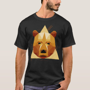 Geometrischer Bär T-Shirt