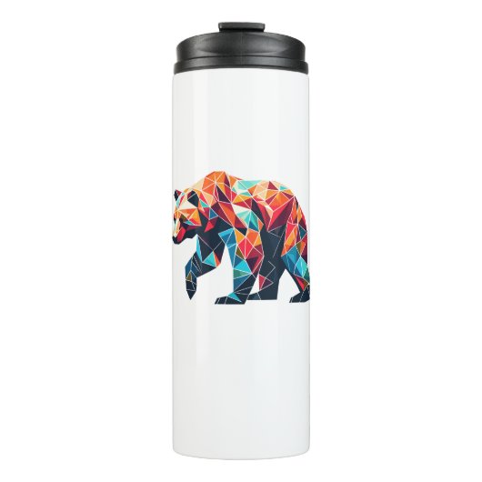 Geometrischer Bär Thermosbecher (Vorderseite)