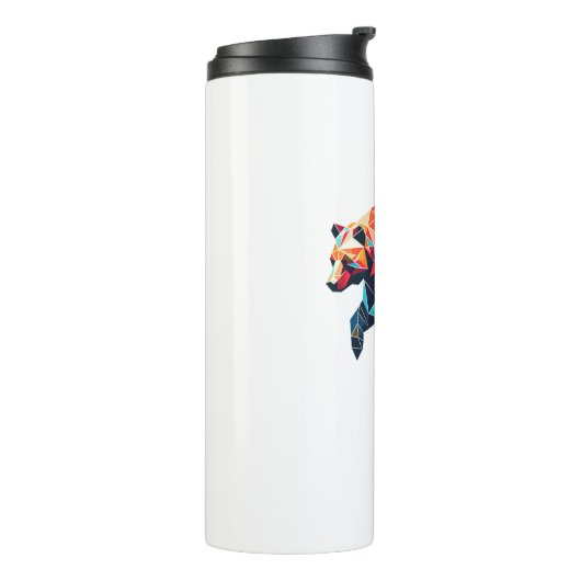 Geometrischer Bär Thermosbecher (Nach links gedreht)