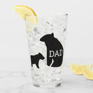 Geometrischer Bär und Würfel-Vater Glas