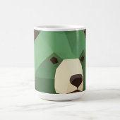 Geometrischer Bärenkopf Low Poly Kaffeetasse (Mittel)