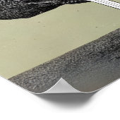 Geometrischer Baum mit Wurzeln im Boden Poster (Ecke)