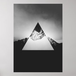 Geometrischer Berg im Dreieck Poster