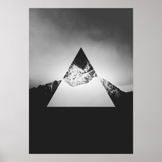 Geometrischer Berg im Dreieck Poster (Vorne)