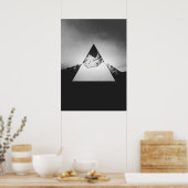 Geometrischer Berg im Dreieck Poster (Küche)