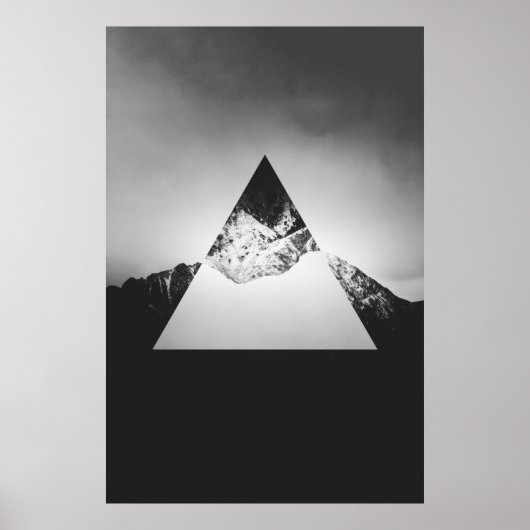 Geometrischer Berg im Dreieck Poster (Vorne)