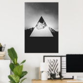 Geometrischer Berg im Dreieck Poster (Heimbüro)
