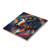 Geometrischer Bernhund Fliese (Seite)