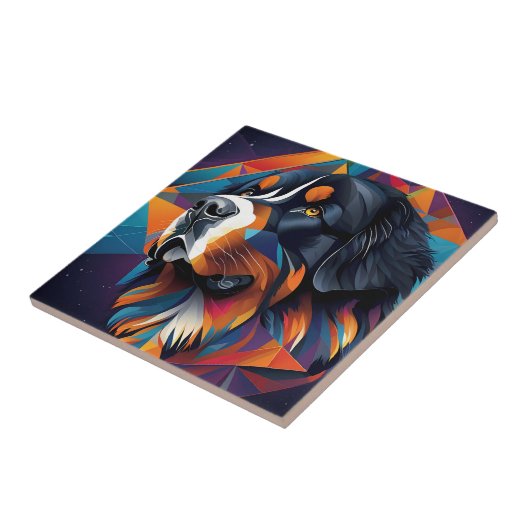 Geometrischer Bernhund Fliese (Seite)