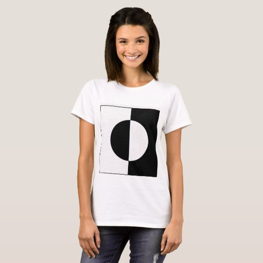 Geometrischer Black Withe T-Shirt (Vorne ganz)