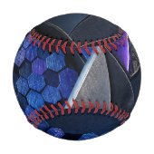 Geometrischer Blitz aus Saphir-Hexagonen Baseball (Rückseite)