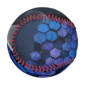 Geometrischer Blitz aus Saphir-Hexagonen Baseball (Vorderseite Links)